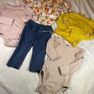 Baby Clothing Bundle w/Bodysuits and Pants, Various Brands, Sizes 18-24‎ Months